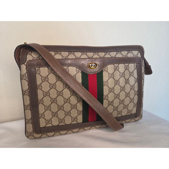 Gucci Handbags - SOLD Gucci GG Supreme Web Stripe Crossbody Shoulder Messenger Bag Vintage